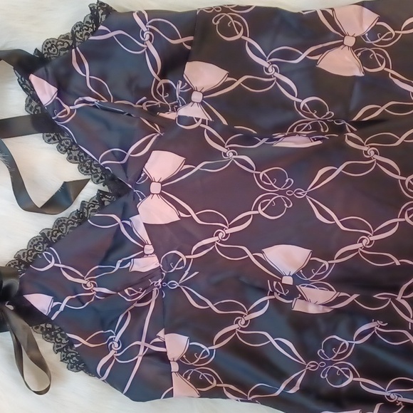 NWT DOLLSKILL 2x Widow black/pink black ribbon straps mini dress - Picture 7 of 15